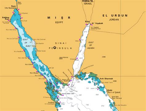 Red Sea Map Of N