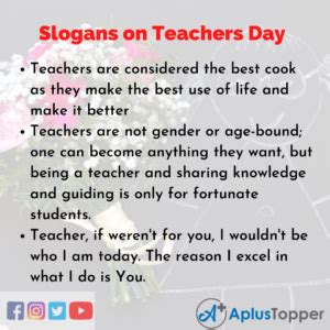 Slogans on Teachers’ Day | Unique and Catchy Slogans on Teachers’ Day ...