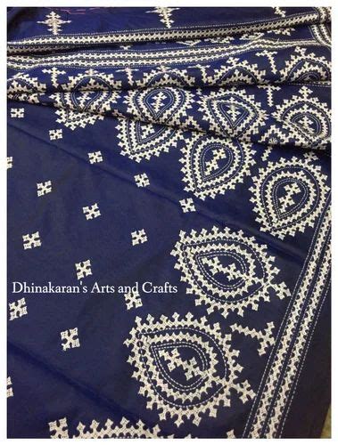 Party Wear Kutch Work Embroidery Sarees, 6.3 m (with blouse piece) at ...