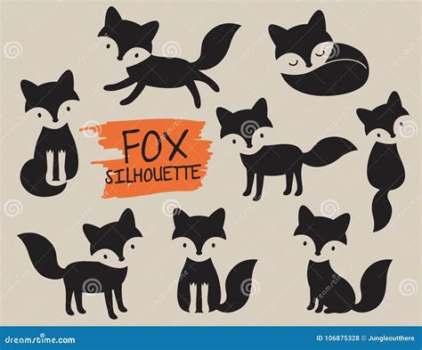 Fox Silhouette Stock Illustrations – 14,684 Fox Silhouette Stock ...