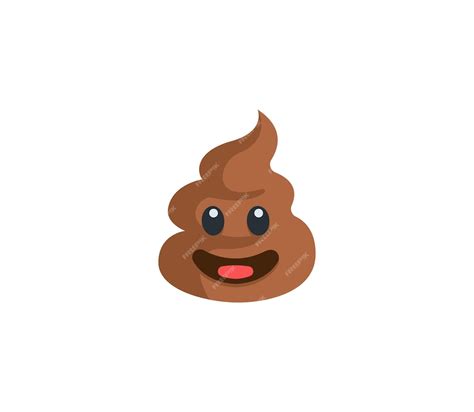 Premium Vector | Poop emoji vector illustration. Poo isolated emoticon ...