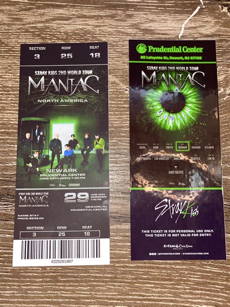 STRAY KIDS 2nd World Tour 'MANIAC' Souvenir / Memorabilia Concert ...