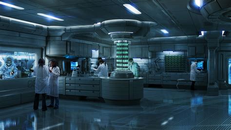 ArtStation - Medical Research Lab, Chris Caldow | Intérieur vaisseau ...