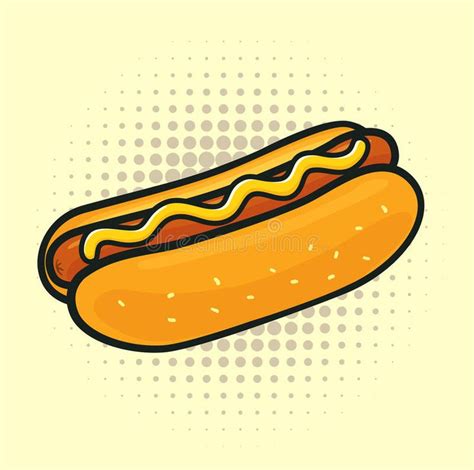 Pop Art hotdog. Retro popart style hot dog in vector format , #AD, # ...