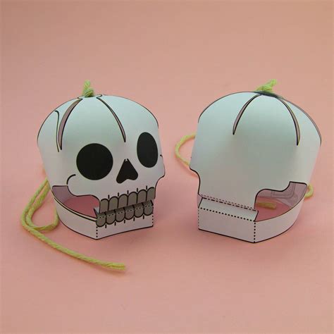 Simple 3D Halloween Skull Activity Display Paper Craft for Party ...