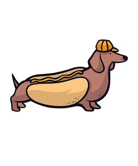 Cute Sausage Dog Hotdog Costume Gift Digital Art by Philip Anders - Pixels