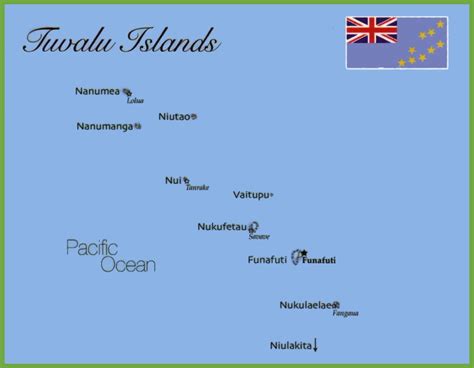 Tuvalu islands map - Ontheworldmap.com