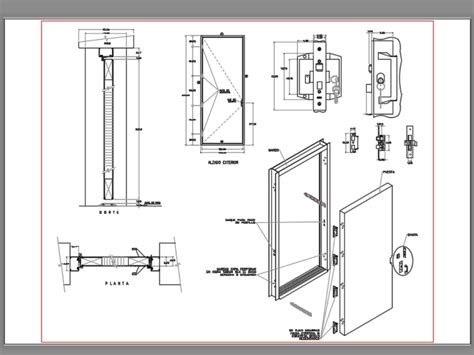 Door in AutoCAD | Download CAD free (126.99 KB) | Bibliocad