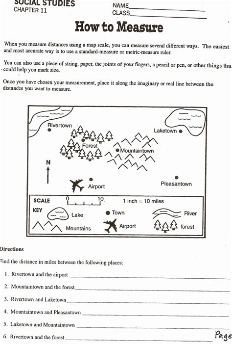 50 Using A Map Scale Worksheet