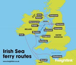 Uk To Ireland Ferry Routes Map - Tourist Map Of English