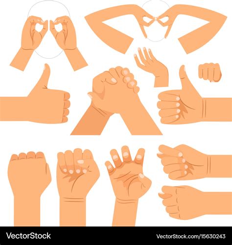 Funny hand gestures set Royalty Free Vector Image