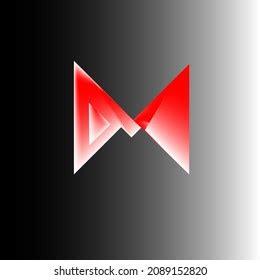 Modern M Logo Black Background Stock Vector (Royalty Free) 2089152820 ...