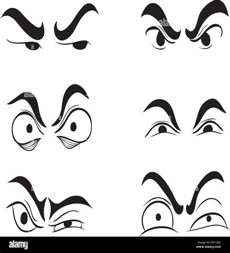 Angry Cartoon Eyes Vectors Stock Photos & Angry Cartoon Eyes Vectors ...