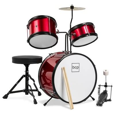 Best Choice Products Kids Beginner 3-piece Drum, Musical Instrument Set ...