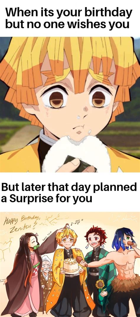 Happy Birthday Zenitsu : r/DemonSlayerAnime