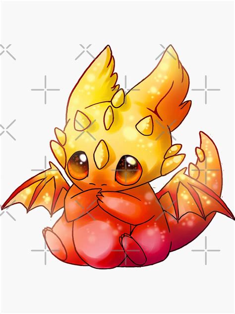 "Cute Dragon " Sticker for Sale by michelledraws | Redbubble