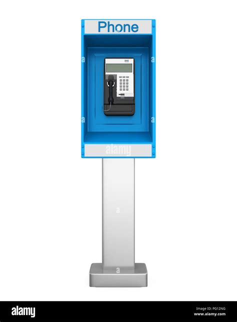 Payphone Booth Isolated Stock Photo - Alamy