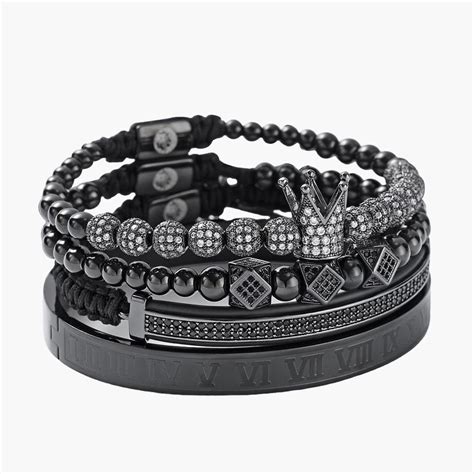 Royal Black Bracelet | Men's Stainless Steel Bracelets