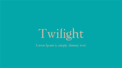 Twilight Font : Download Free for Desktop & Webfont