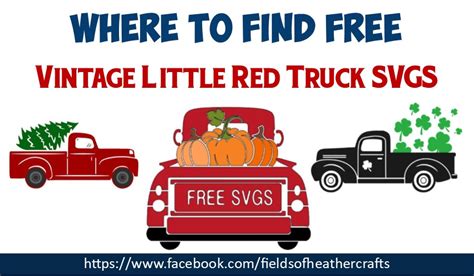 Truck with Heart SVG Cut File Red Vintage Truck SVG Files Instant ...