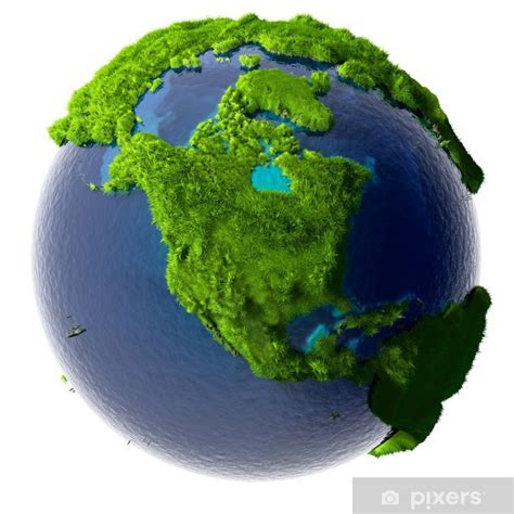 Poster Green Planet Earth - PIXERS.NL