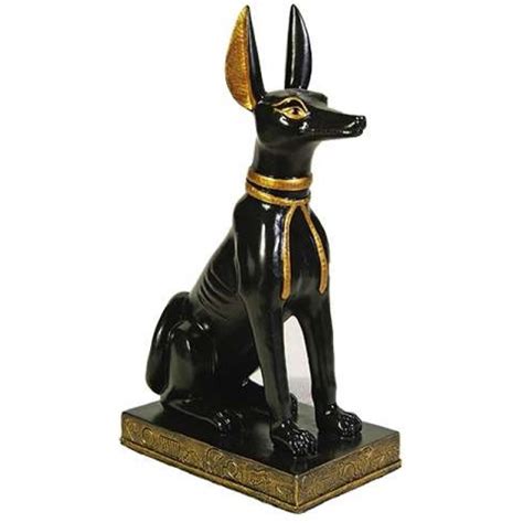 Egyptian God Anubis Statue as a Jackal Dog - 5 Inches