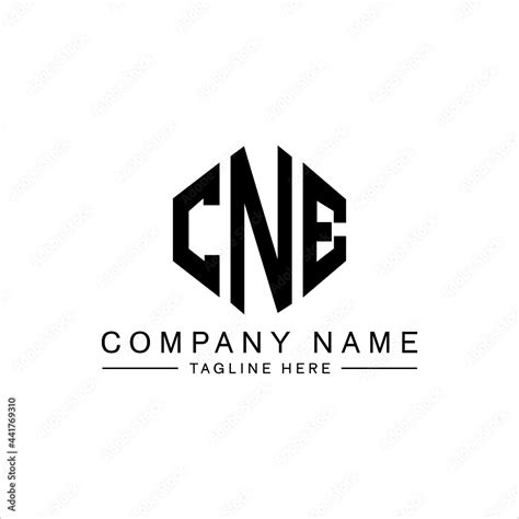 CNE letter logo design with polygon shape. CNE polygon logo monogram ...