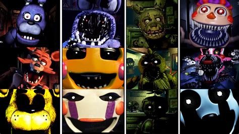 Todos los JUMPSCARES - FNAF 1-4 & Five Nights at Freddy's 4 Halloween ...