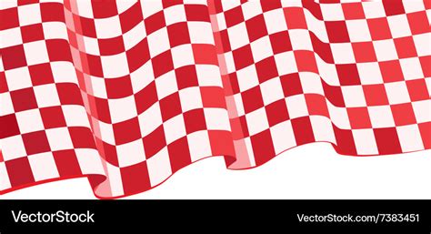 Checkered red racing flag on top Royalty Free Vector Image