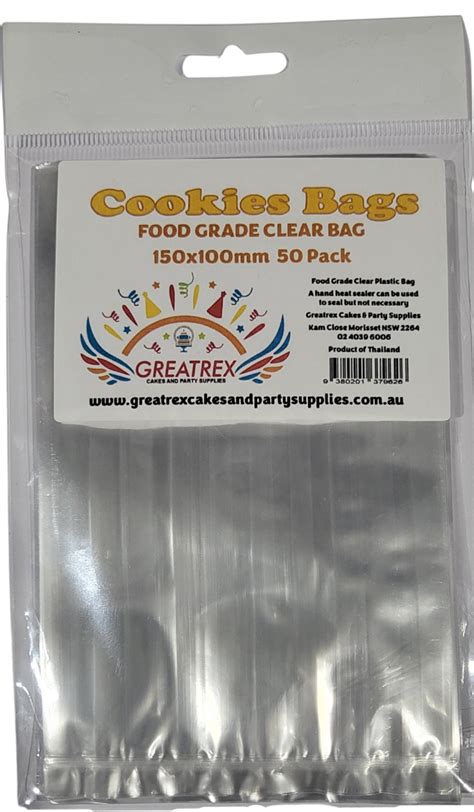 Food Grade Clear Cookie Bags 50pk