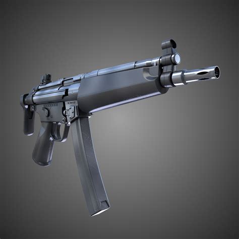 MP5 Submachine gun Hi-Res 3D Model .max .obj .fbx .lwo .lw .lws .ma .mb ...