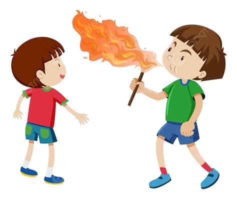 Boys Playing With Fire Fire Clipping Stick Vector, Fire, Clipping ...