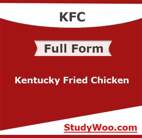 KFC Full Form, What is the Full form of KFC? - StudyWoo