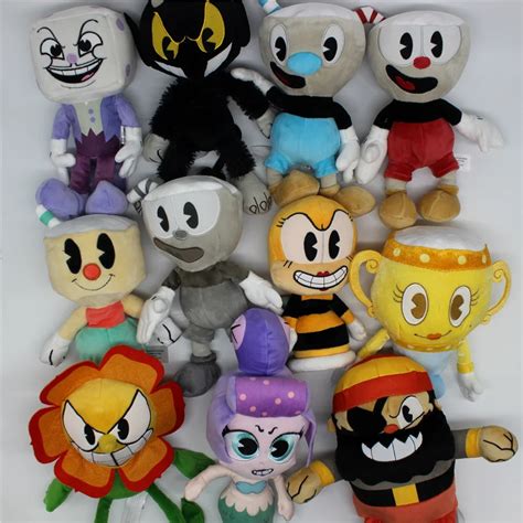 11pcs/set 18 25cm the hot game Cuphead Plush Toy with the newest set ...