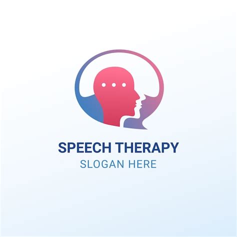 Premium Vector | Gradient speech therapy logo