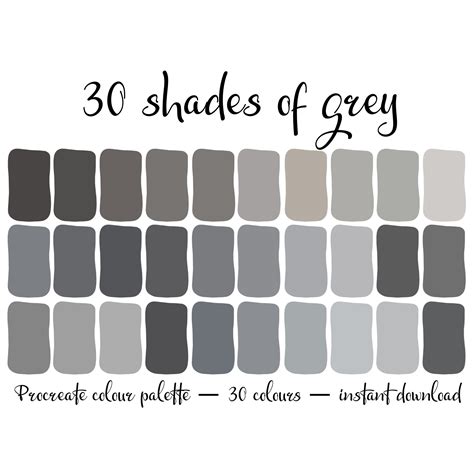 Modern Gray Procreate Color Palette | lupon.gov.ph