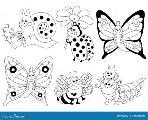 Vector Cartoon Insects Set, Insects Clipart Stock Vector - Illustration ...