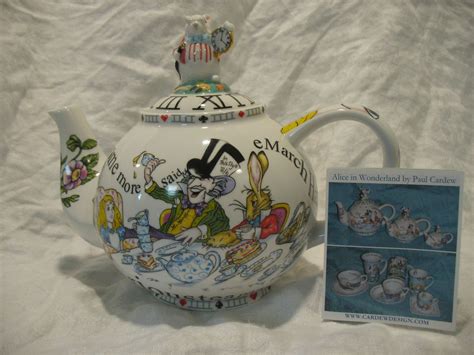 Paul Cardew Alice in Wonderland Teapot Mad Hatters Tea Party Scene on ...