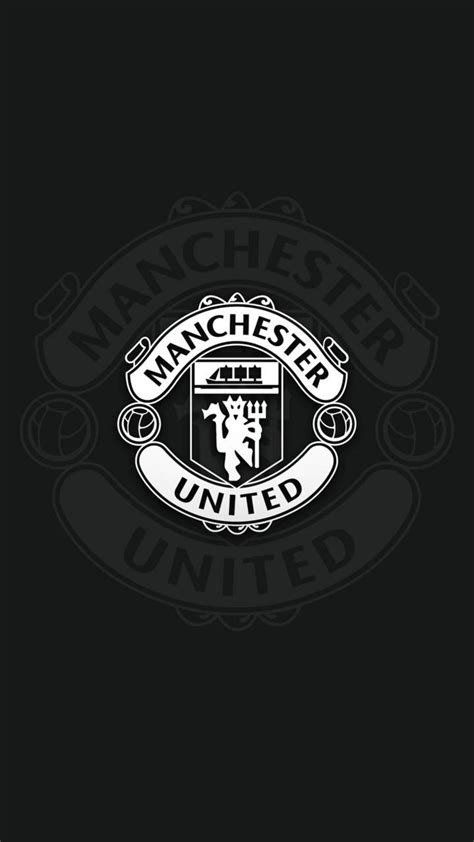 Man Utd Logo Black and White