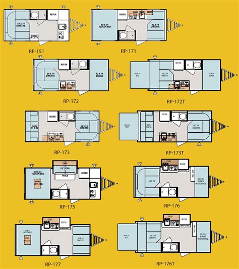 Forest River R-Pod Ultra Lite travel trailer - floorplans