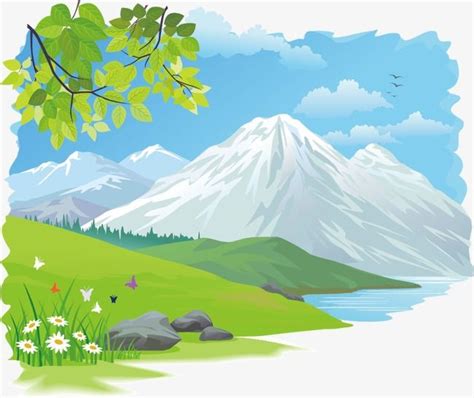 Beautiful Scenery Vector PNG Images, Beautiful Scenery, Landscape ...