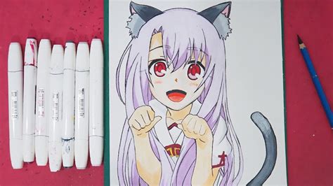 Chibi Anime Cat Girl Drawing