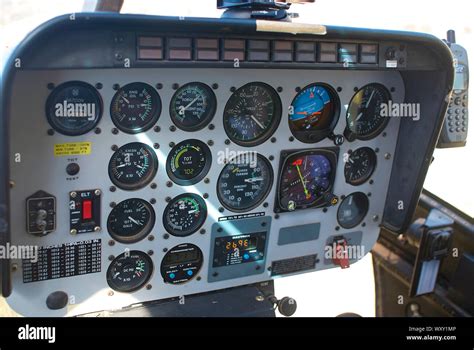 Bell 206 Jet Ranger cockpit close up (in-flight Stock Photo - Alamy