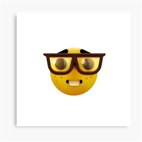 "GOOFY AHH, nerd emoji" Canvas Print for Sale by Shrewd-Mood | Redbubble