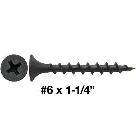 GRAY PHOSPHATE DRYWALL SCREWS: #6 x 1-1/4" COARSE THREAD Drywall ...