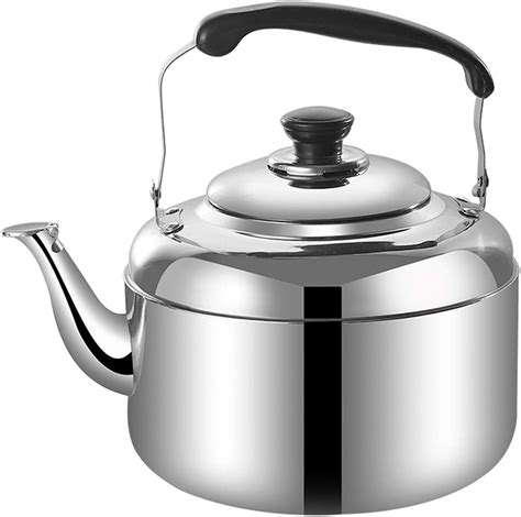 Stainless Steel Tea Kettle Tea Kettle for Stove Top Whistling Ergonomic ...