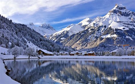 landscape, Mountain, Lake, Snow Wallpapers HD / Desktop and Mobile ...