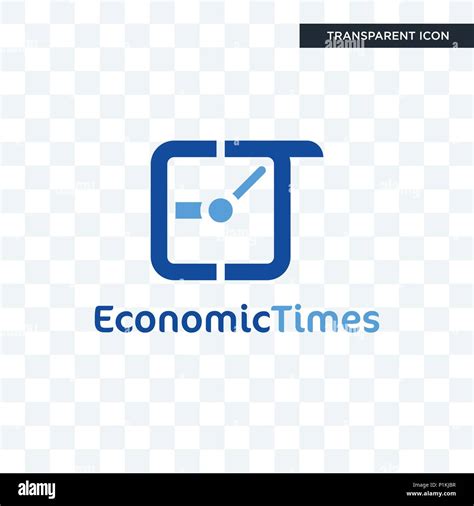 economic times vector icon isolated on transparent background, economic ...