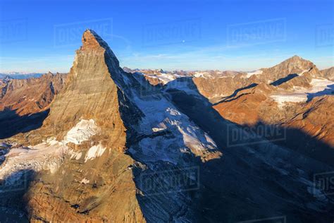 Matterhorn during sunrise in Zermatt, Switzerland, Europe - Stock Photo ...