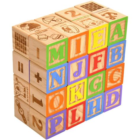 Spark. Create. Imagine. 30-Piece Real Wood Alphabet Blocks - Walmart ...